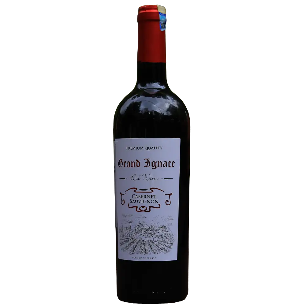 Bottle of Grand Ignace Cabernet Sauvignon red wine