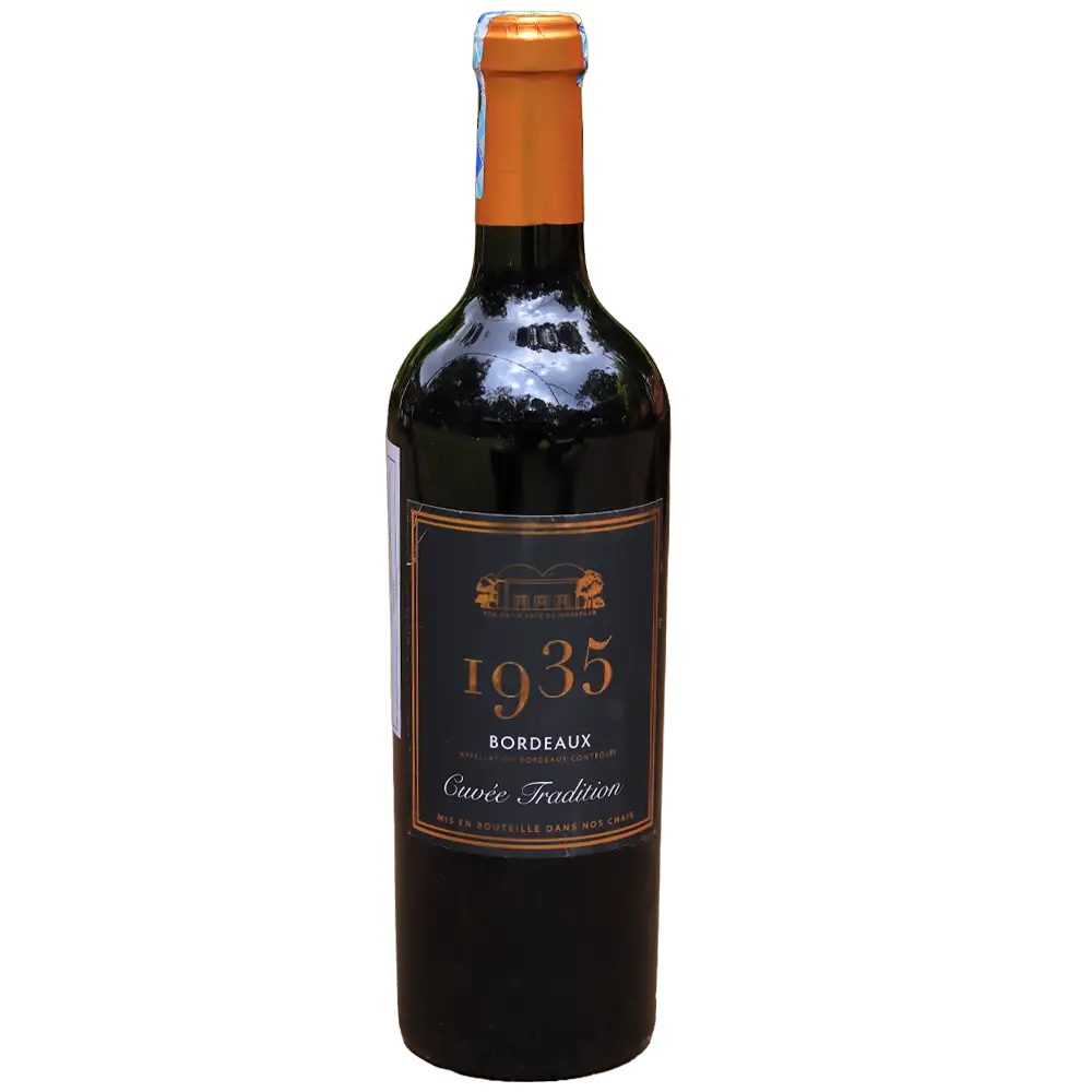 Bottle of 1935 Bordeaux red wine imported by The Choice Ltd Kenya
