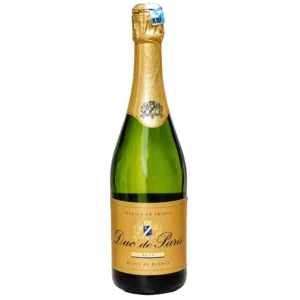 Bottle of Duc de Paris Brut Blanc de Blancs sparkling wine